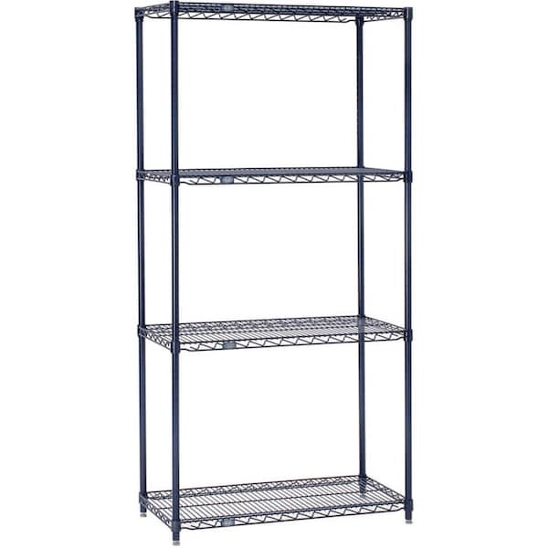 Nexel 5 Tier Wire Shelving Starter Unit, 42W x 21D x 74H 21427N5 - main